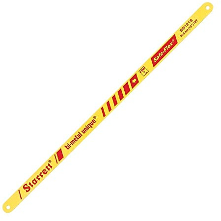 Starrett Bi-Metall-Bügelsägeblätter - BS1218 Einzigartige Safe-Flex HSS-Handsäge 300mm 18 TPI Schneide - Für Nichteisenmetalle, Edelstahl, Rohre, Kunststoffe - 2 Rohre Packung