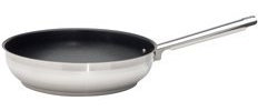 Poêle à frire en inox - Teflon anti adhésif - Ø 28cm, manche 22cm - fond en aluminium 5mm