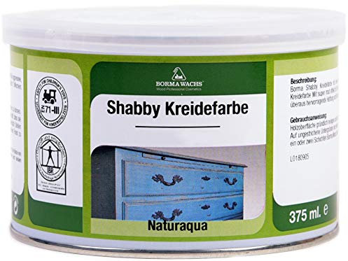 BORMA WACHS Pittura gesso per pareti e mobili Shabby Chic - 750ml - Colore Tortora