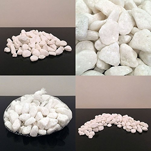 1Buy UK 4kg New White Natural Decorative Stones Pebbles Table Decoration Pot Vase Garden Weddings Rocks Aquarium