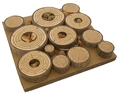 Rosewood Maze-a-Log Intelligenzspielzeug für Kaninchen/Meerschweinchen mit Leckerli-Versteck