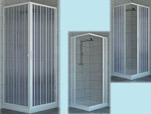 Cabine de douche d'angle en PVC 70/80 x 110/120