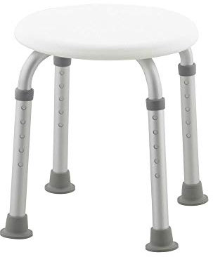 Mobiclinic®, Sgabello da Doccia, Da Bagno, Alluminio e PVC, Altezza Regolabile, Faro, Piedini Antiscivolo, Leggero, fino a 100 kg, per Persone Anziane, Mobilità Ridotta