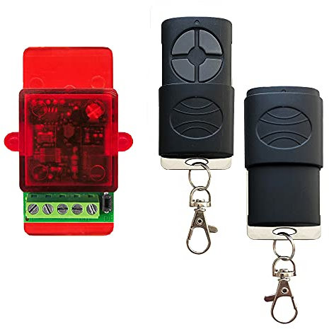 Kit apriporta automatico con 2 telecomandi per elettroserratura - serratura elettrica a 12-24Vca - si collega direttamente al pulsante di apertura senza necessità di alimentazione