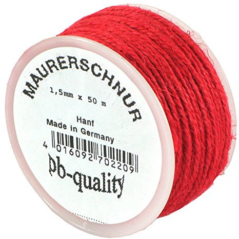 Lot-Maurerschnur 50 m x Ø 1,5 mm Rot