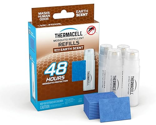 Thermacell Mosquito Repellent Refills; Earth Scent; Compatible with Any Fuel-Powered Repeller; Highly Effective, Long Lasting, No Spray or Mess; 15 Foot Zone of Mosquito Protection