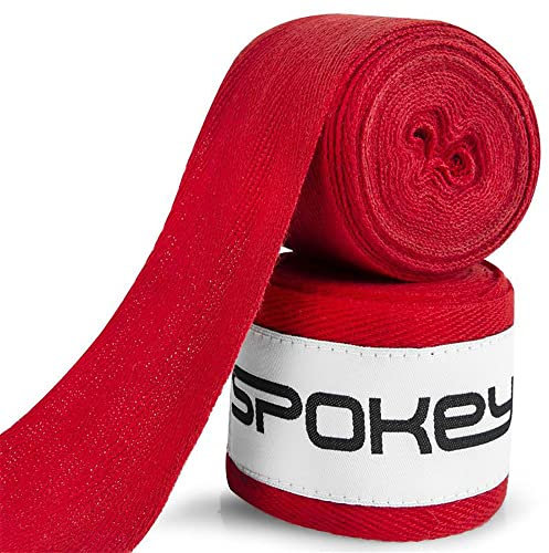 Spokey Saifa Boxbandage, Baumwolle, 2 Stück Einheitsgröße rot