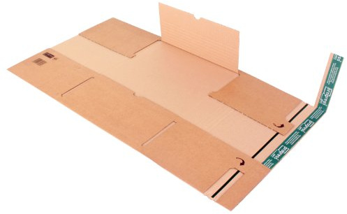 progressPACK Universal-Versandverpackung Premium PP B03.08 aus doppelter Wellpappe, 320 x 320 x bis 55 mm, 20-er Pack, braun
