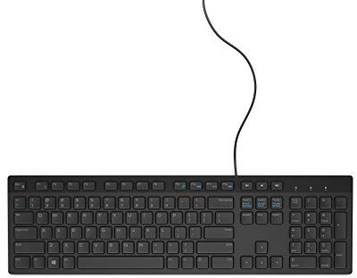 Dell KB216, Wired, Multimedia Tastatur, US/Euro (QWERTY), schwarz
