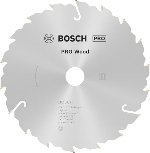 Bosch Accessories Professional 1x Kreissägeblatt Speedline Wood (für Holz, Sägeblatt Ø 160 x 20 x 2,2 mm, 18 Zähne, Zubehör Kreissäge)
