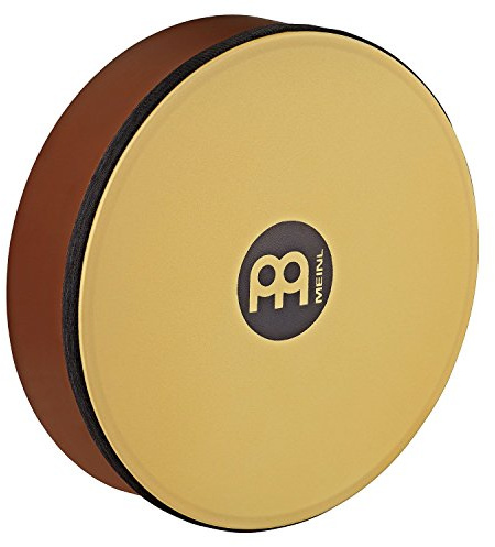 Meinl Percussion HD10AB-TF Hand Drum mit Kunststofffell, 25,4 cm (10 Zoll) Durchmesser, african brown | mit Griffmulde, Durchmesser 10 Zoll, mit Synthetikfell, Siam Eiche