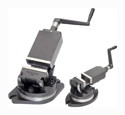 Verstellbarer 2-Wege Präzisionsmaschinenschraubstock (kippbar und drehbar) mit 100 mm Backenbreite