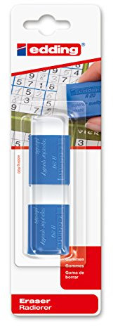 edding R20 Radiergummi - 2 Stück - Kunststoffradierer zum Radieren von Bleistiftmarkierungen