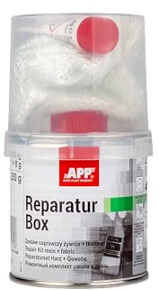 APP Reparatur Box - Kit réparation carrosserie voiture 250 g | Kit resine Polyester - Fibre de Verre + durcisseur, Réparations Nautiques, carrosserie Auto, Motos, Camping-Car