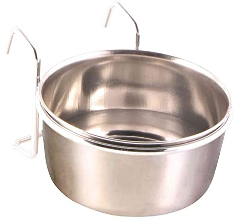 Trixie skål i rostfritt stål med hållare rymmer 300 ml diameter 9 cm