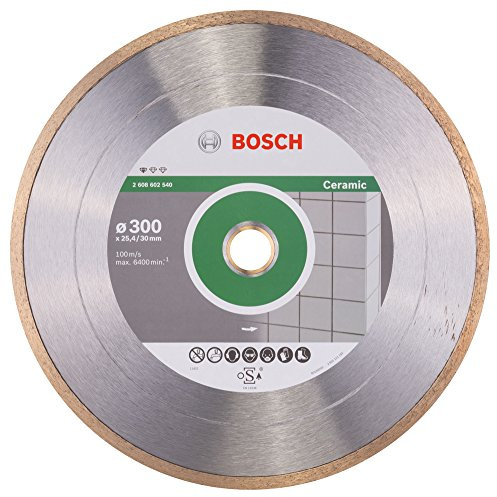 Bosch Professional 1 x Disco Tronzador de Diamante Standard for Ceramic, para Piedra, Azulejos, Cerámica, Ø 300 x 30+25.40 x 2 x 7 mm, Accesorios para Cortadores de Azulejos