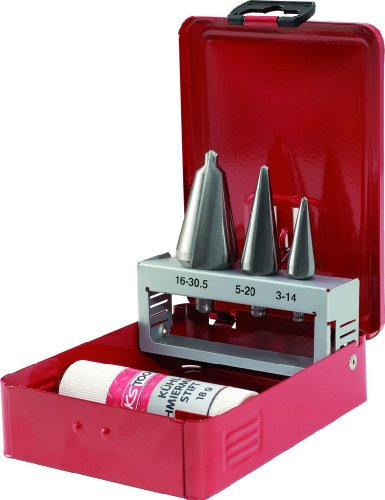 KS Tools 336.0513 HSS Co Blechschälbohrer-Satz, Stahlblechkassette 4-tlg.