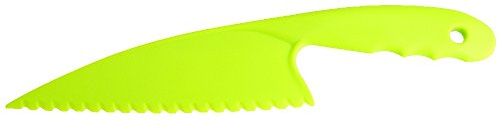 FACKELMANN 48990 Salat-/Gemüsemesser 30cm in Grün, ABS, 30 x 7,9 x 1 cm