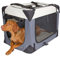 Kerbl Pet 80597 Transportbox Journey, 70 x 52 x 52 cm, grau/beige