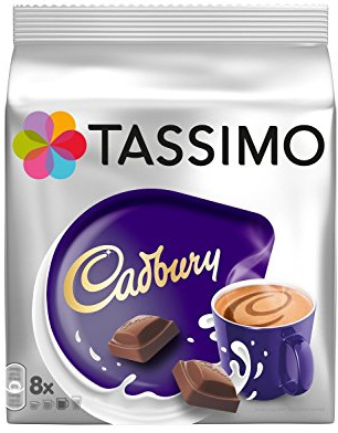 Tassimo Cadbury Hot Chocolate, Lot de 3, 3 x 8 dosettes Compatibles