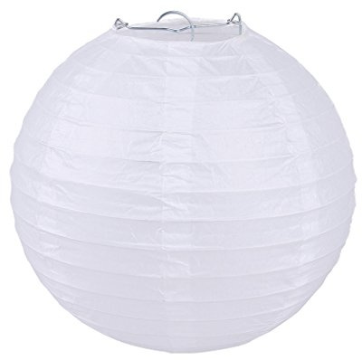 AAF Nommel Lampion Laternen Papierlaterne Lampenschirm Hochtzeit Party Dekoration Ballform Weiß 30cm