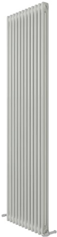 iBathUK Regency Wall-Mounted Vertical 2 Column Radiator, Steel Cast Iron Style High Thermal Output Hydronic Central Heating, Traditional Designer Radiator in Gloss White, 1800 × 560mm