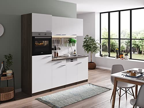 respekta Oliver Kitchenette, Bois d'ingénierie, Blanc, 205 cm