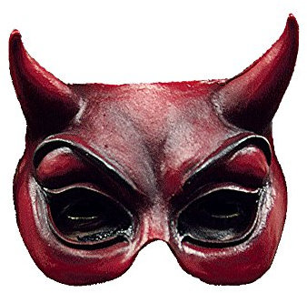Unbespielt Halloween Karneval Party Kostüm Mephisto Halbmaske aus Latex für Erwachsene