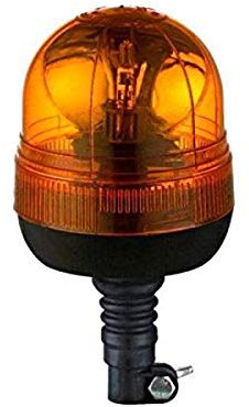 JBM GIROFARO BASE FLEXIBLE H1 12V 55W 51964 - Gyrophare Orange Halogène Polycarbonate pour Voiture