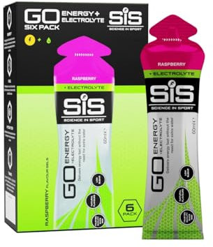 Science in Sport GO Energy Gel + Elettroliti 6x60ml Lampone, Vegan - Per rifornire il corpo d’energia e mantenere il bilancio elettrolitico