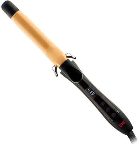 CHI Texture Tourmaline Ceramic Curling Iron, Hair Curler For Smooth & Shiny Curls, Adjustable Temperature & Automatic Shut-Off, 1 Barrel