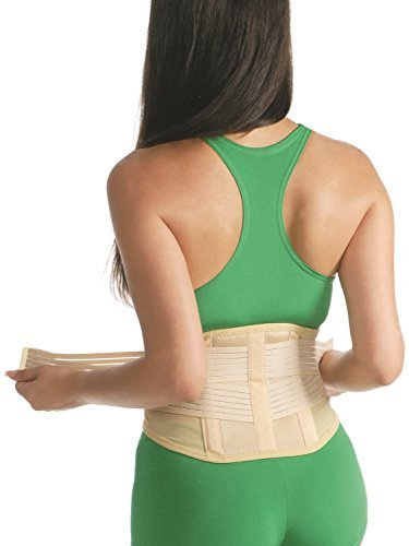 3027 Bandage de soutien dorsal pour le dos Beige Taille L/XL