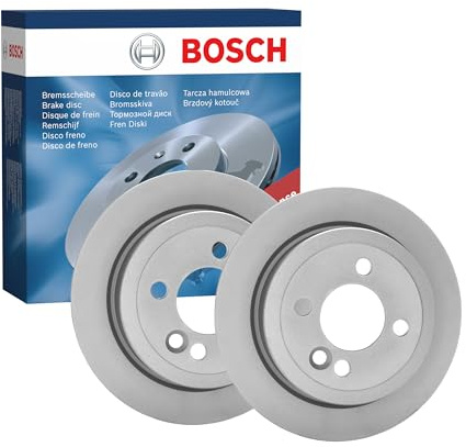 Bosch BD520 Jeu de 2 Disques de Frein - 258.7 mm - Essieu arrière | Disques ventilés haute teneur carbone - Certifié ECE-R90 - Refroidissement, réduction du bruit et protection anticorrosion