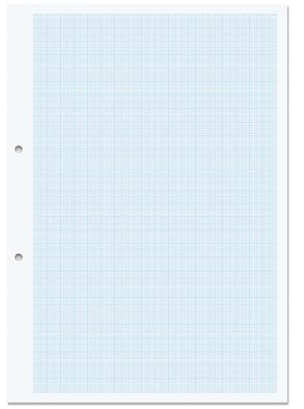 RHINO A4 Loose Leaf Graph Paper, 500 Sheets / 1000 Page, 10mm Graph Ruling, 1-Pack, Hole Punched, School & Office Stationery Supplies