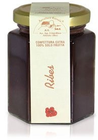 Apicoltura Cazzola - Confettura di Ribes EXTRA 100% (Senza Pectina) - Vasetto da 200 g (Pacco di 2 x 200g)