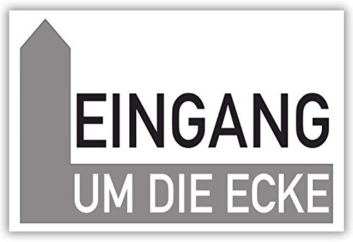 SCHILDER HIMMEL anpassbares Wegweiser Restaurant Schild 29x21cm Kunststoff mit Klebestreifen, Eingang links Ecke Nr 906 eigener Text/Bild verschiedene Größen/Materialien