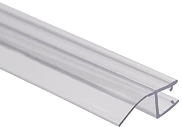 Croydex Rigid Shower Screen Wiper Seal Kit Fitting 4-6 mm Thick Panels, 1000mm | 1000m Length | Translucent | Easy Install | Long Lasting | Shower Screen Seal Strip