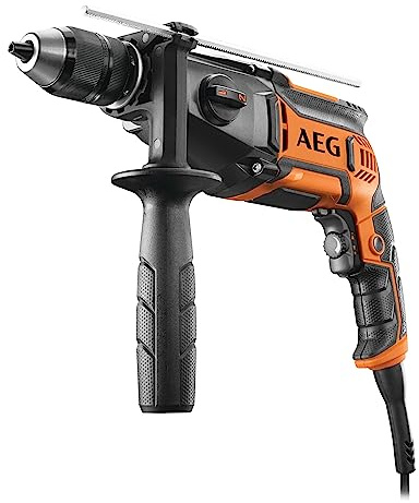 AEG - Perceuse percussion 2 vitesses, variateur de vitesse 850 W, 56 Nm, 3000 tr/min, en coffret