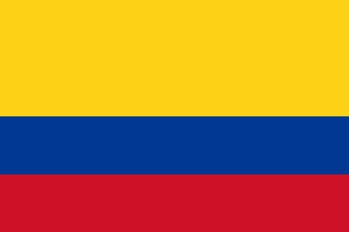 Colombie drapeau 90 x 150 cm avec côté mât renforcé