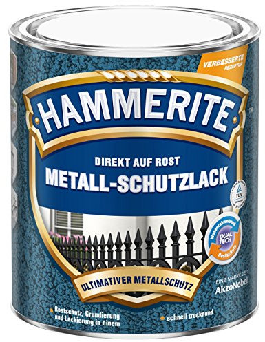 Hammerite Metall-Schutzlack Hammerschlag, 075 Liter in Dunkelgrau