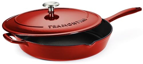 Tramontina Padella in Ghisa con Coperchio Rosso Bestow 30 cm 3,2L