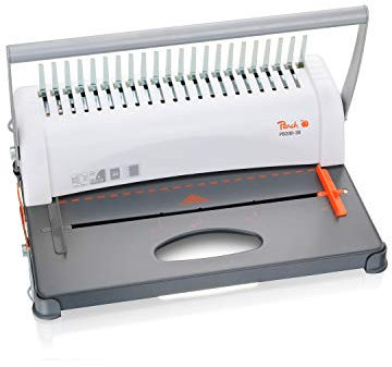 Peach PB200-30 Plastikbindegerät | Star Binder Pro - DIN-A4 |bindet 350 Blatt |max. 38 mm Binderücken | 12 Blatt Stanzkapazität | inkl. 15-teiligem Starterset