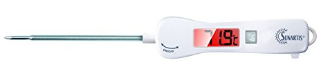 SUNARTIS - Haushalts- und Grill-Thermometer E376, weiß | Mit Sprachausgabe & Präzisionstemperatur | Digitales Küchenthermometer für Fleisch, Getränke & Grillen | Ergonomisches Design