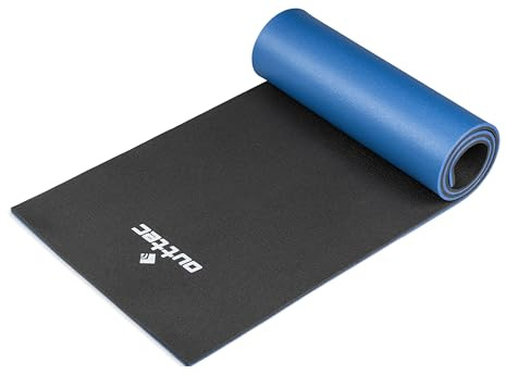 Outtec 2-Lagen-XPE-Isomatte Touristen Matte-XPE-Schaum-Isomatte-Zeltmatte 1,2cm dick Schlafmatte-Camping Survival Faltisomatte–Campingunterlage Perfekt für Outdoor-Aktivitäten,Schawrz-Blau,180x50 cm