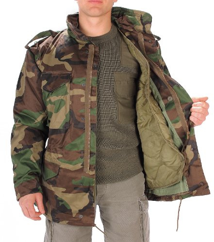 CamoOutdoor Men's M65 Woodland Field Jacket Small Green