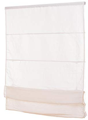 Ventanara® Raffrollo ohne Bohren Creme Klemmfix Raffgardine inklusive Montagematerial 60 x 130 cm