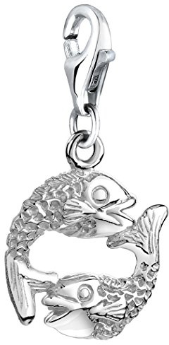 Nenalina Fische Karabiner Charm Anhänger Bettelarmband 925 Silber