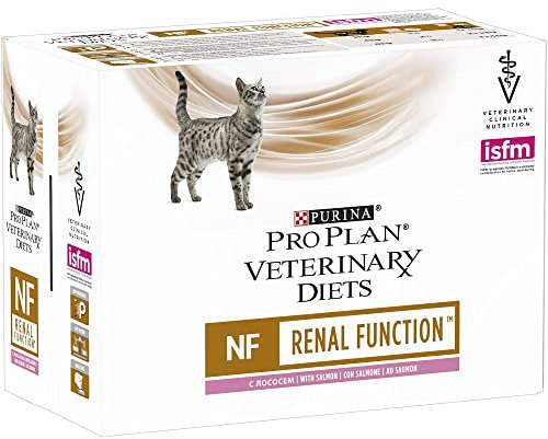 Purina Pro Plan Veterinary Diets NF Renal Function | 10 x 85 g | Nassfutter für Katzen | Spezielle Nährstoffmischung mit niedrigem Phosphorgehalt | Lachs