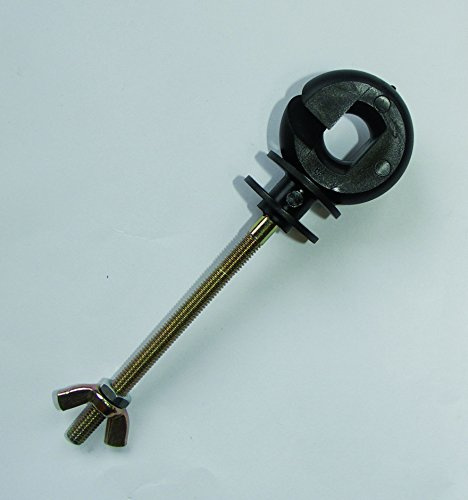 horizont Isolator Weidezaun ranger metric, Ringisolator schwarz, mit metrischem Gewinde M6, Gewindelänge von 80 mm, 25 Stück, Litze bis 4 mm, freilaufend, Streckenisolator