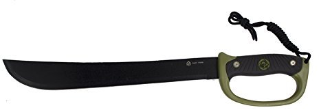 PUMA XP - Bush Machete – Robuste 400 mm Klinge aus 3Cr13 Stahl – 3 mm Starke Schneide – 558 mm Gesamtlänge – Rutschfester Gummigriff mit Handschutz – inkl. Nylon-Scheide & Fangriemen